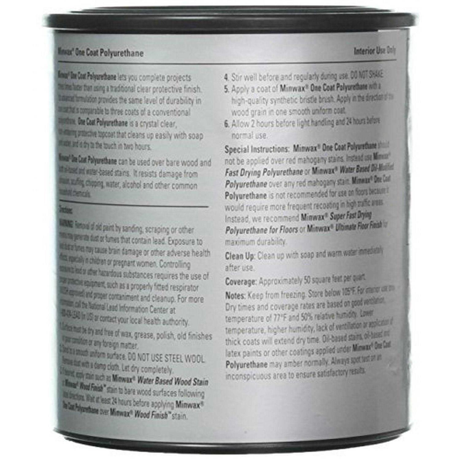 Minwax One Coat Polyurethane - MT - Mrs Treak