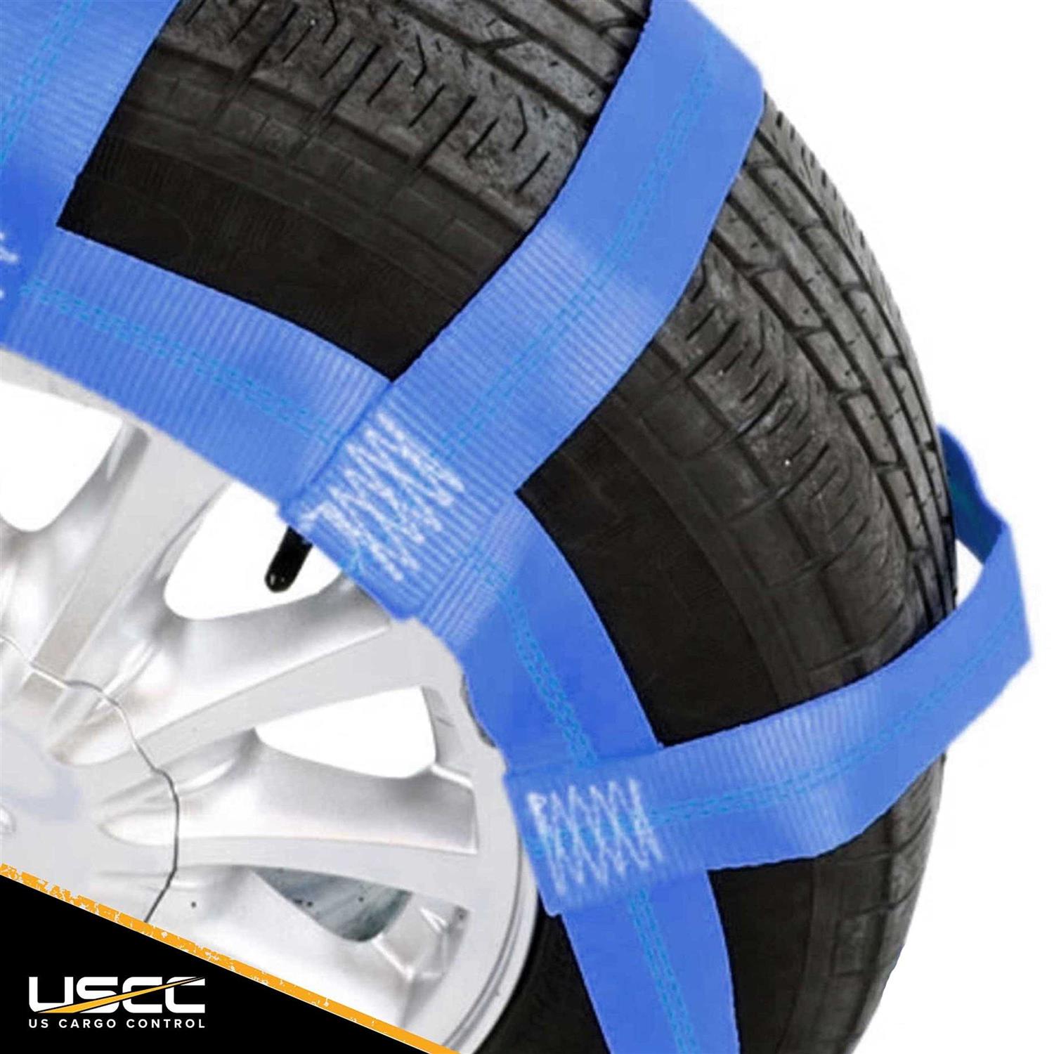 US Cargo Control Blue Extra Large Tow Dolly Basket Strap with Twisted Snap Hooks - MT - Mrs Treak