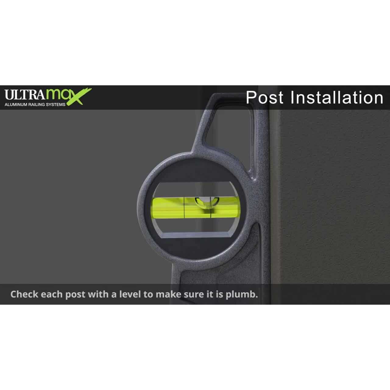 Ultra Max 2.5 in. x 2.5 in. x Textured Powder Coated Aluminum Deck Post Kit - MT - Mrs Treak