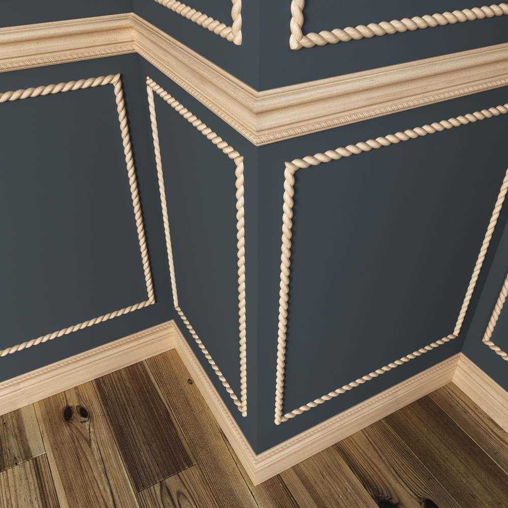 Ornamental Mouldings 96 in. White Hardwood Rope Trim Moulding - MT - Mrs Treak