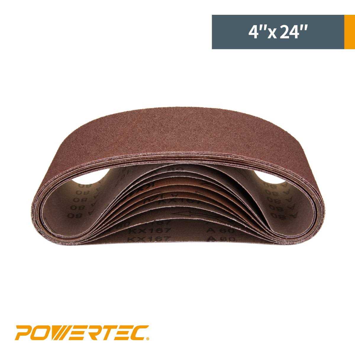 Powertec 3 x Sanding Belts Grit Aluminum Oxide Sanding Belt - MT - Mrs Treak