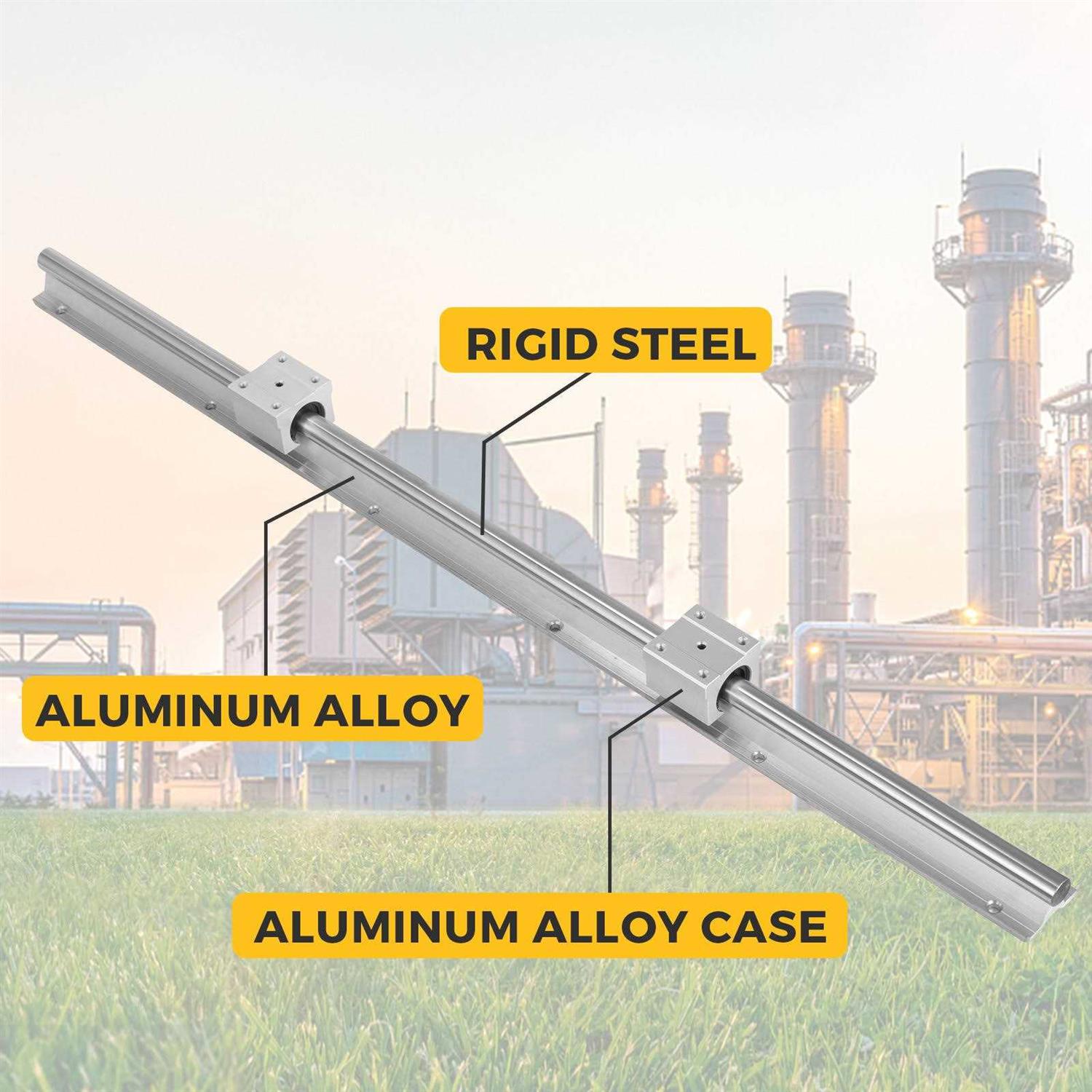 VEVOR Linear Guide Rail Set SBR20 2 Pcs SBR20 Guide Rails and 4 Pcs SBR20UU Slide Blocks Linear Rails and Bearings Kit - MT - Mrs Treak