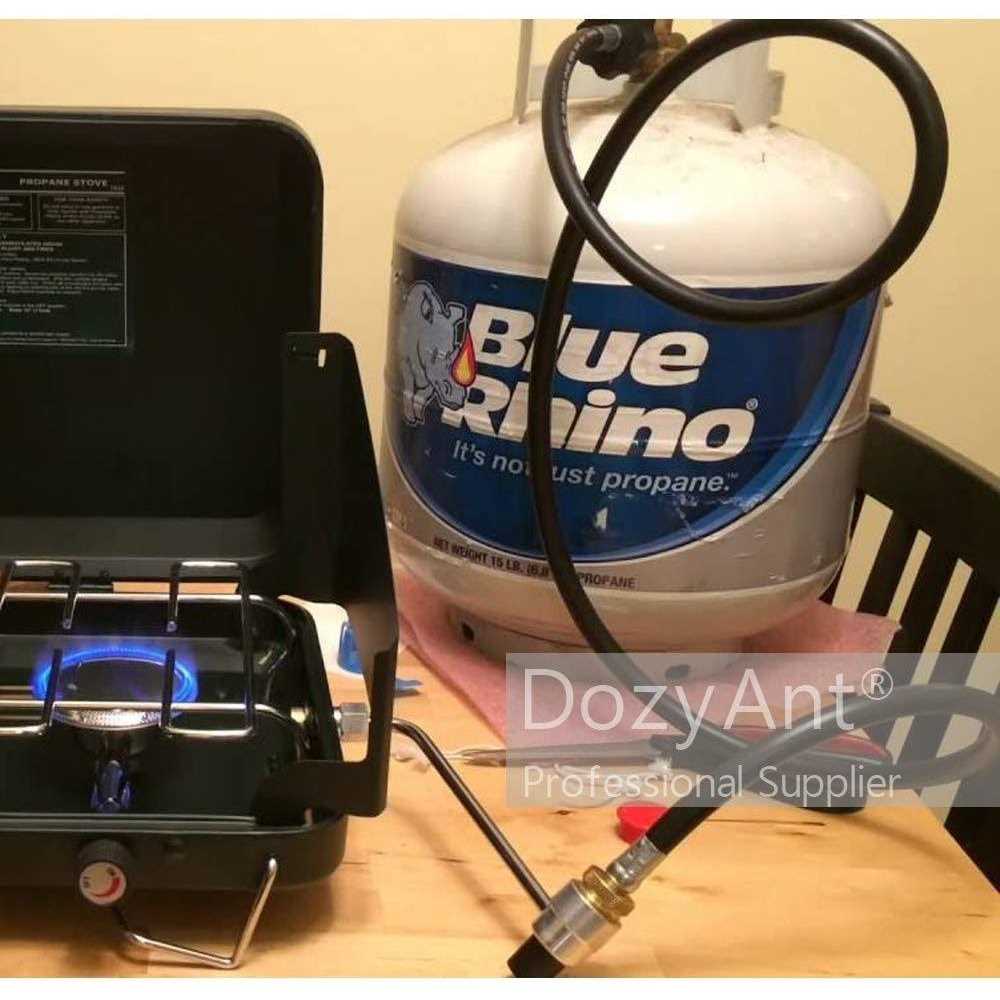 DOZYANT 5 FT Propane Hose Adapter with Propane Tank Gauge for Weber Q1200 - MT - Mrs Treak