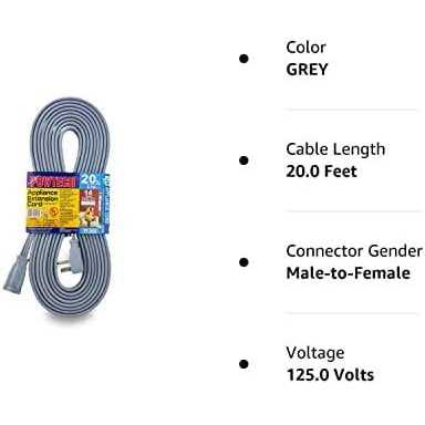 Powtech Heavy Duty Air Conditioner and Major Appliance Extension Cord UL Listed 14 Gauge - MT - Mrs Treak