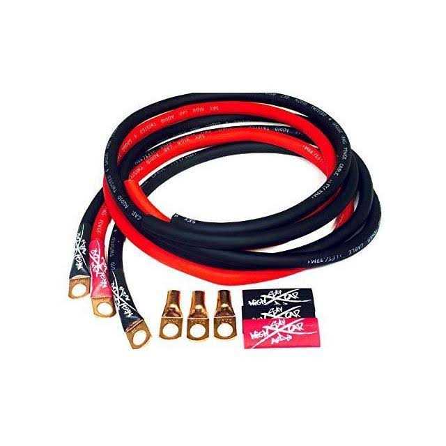 Sky High Car Audio Sky High Oversized 1/0 Gauge AWG Big 3 Upgrade Red/Black Electrical Wiring Kit - MT - Mrs Treak