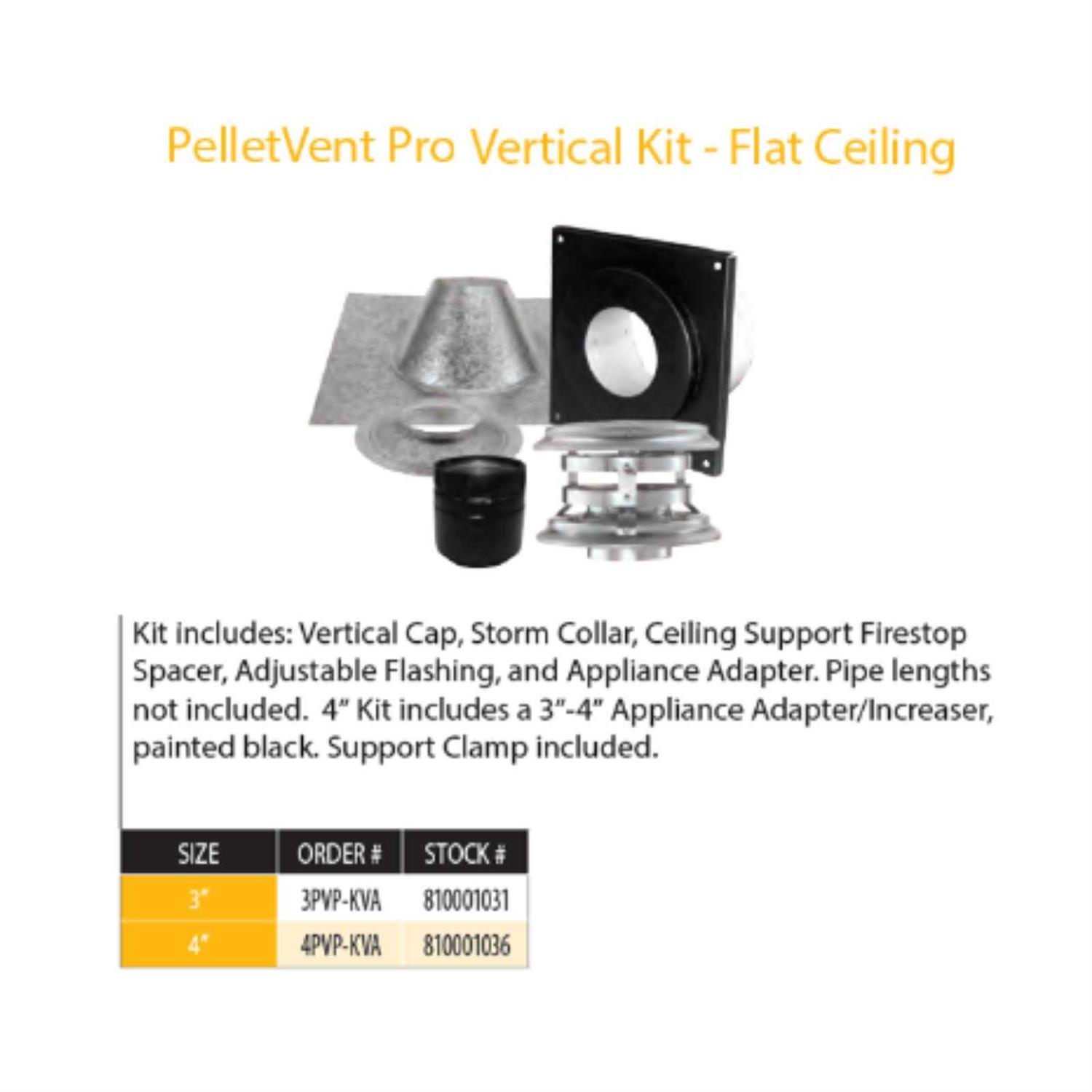 DuraVent PelletVent Pro Vertical Kit 3PVP-KVB - MT - Mrs Treak