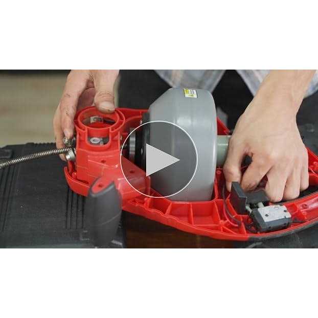 populo Drain Cleaner Machine 5.3a 50 Ft X 1/2 Inch Electric Drain Auger with 8 Cutters Gloves - MT - Mrs Treak