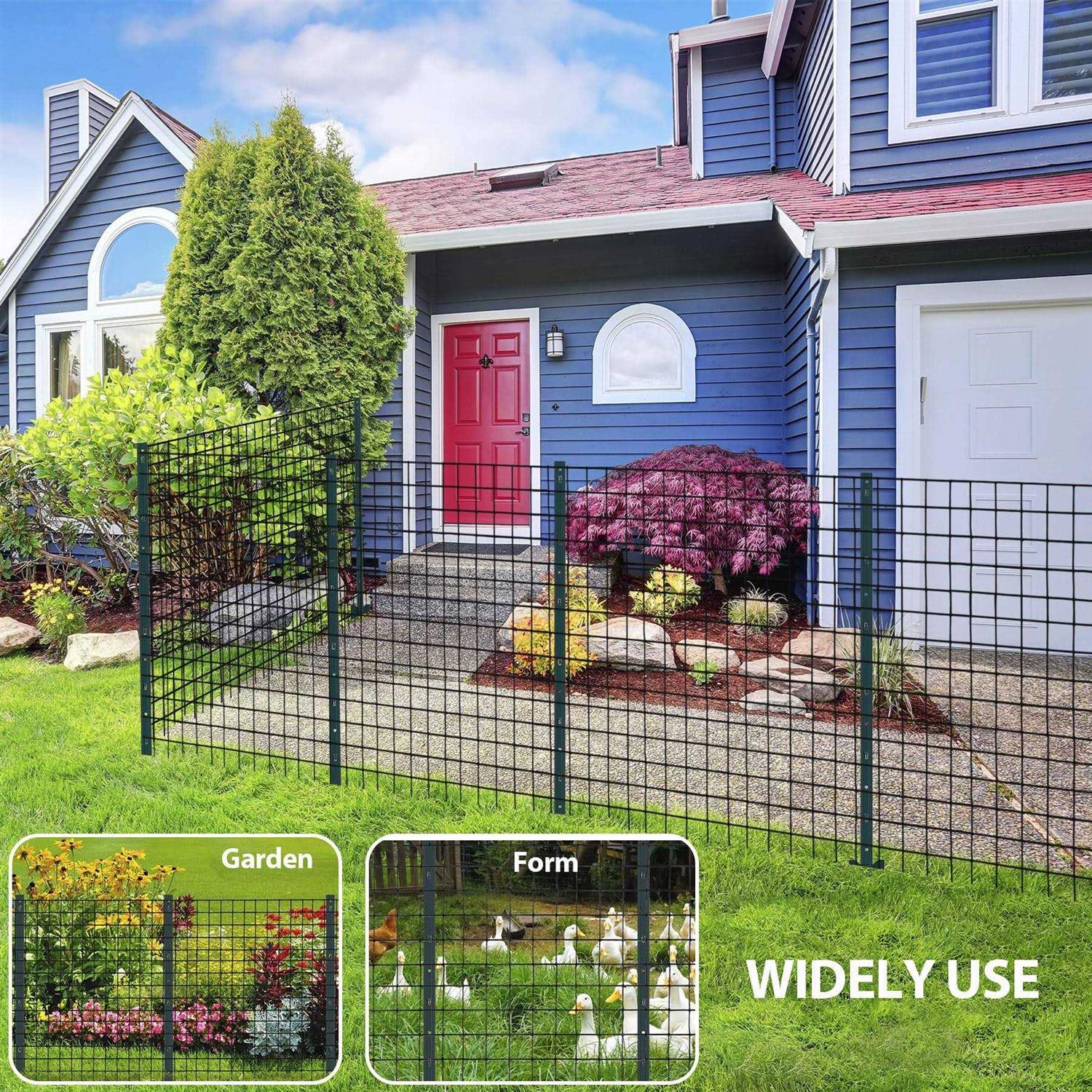 Toriexon 10 Packs Fence Posts Heavy Duty Metal Fence Post with U-channel - MT - Mrs Treak