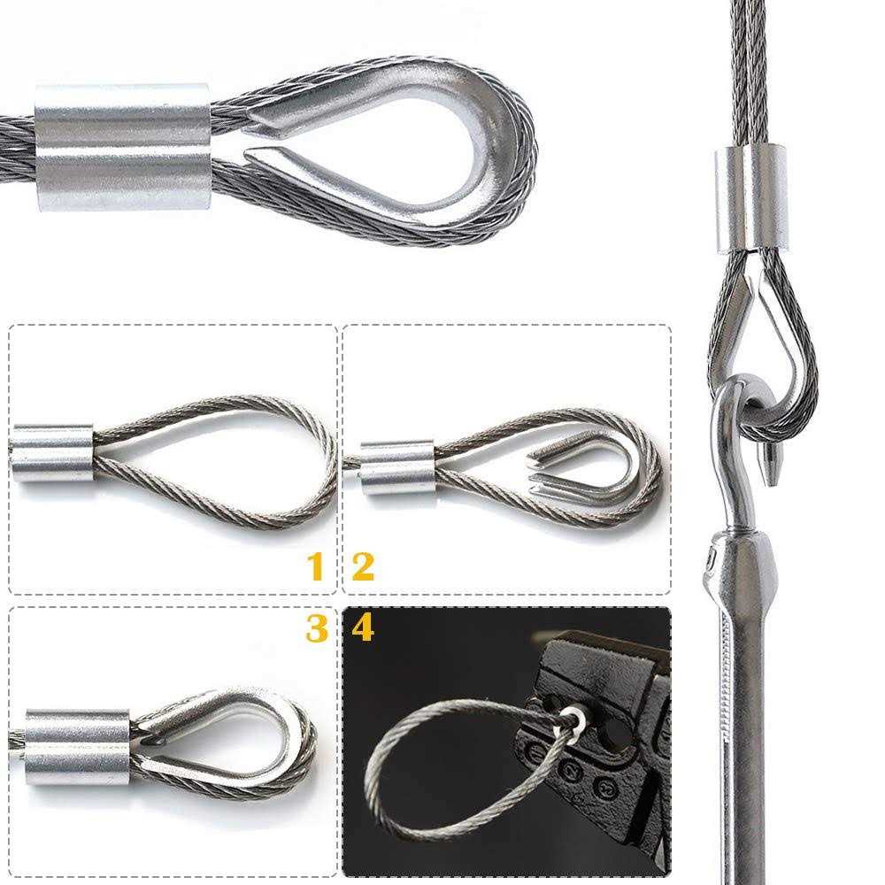 TooTaci Wire Rope Turnbuckle Wire Kit Stainless Steel Coated Cable Wire Rope Turnbuckles for Cables Wire Cable - MT - Mrs Treak