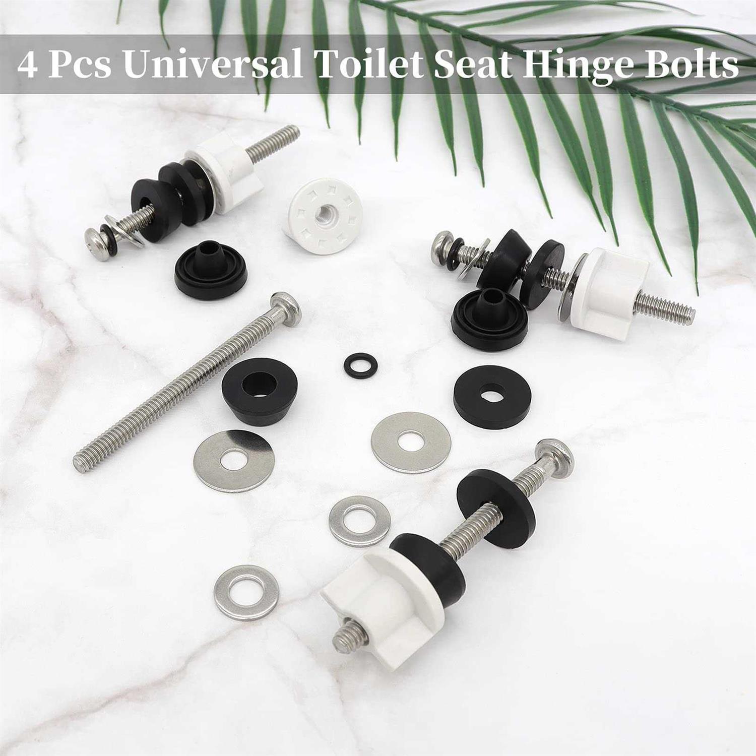 Universal Toilet Seat Hinge Bolts, Waterproof Stainless And Rubber - MT - Mrs Treak