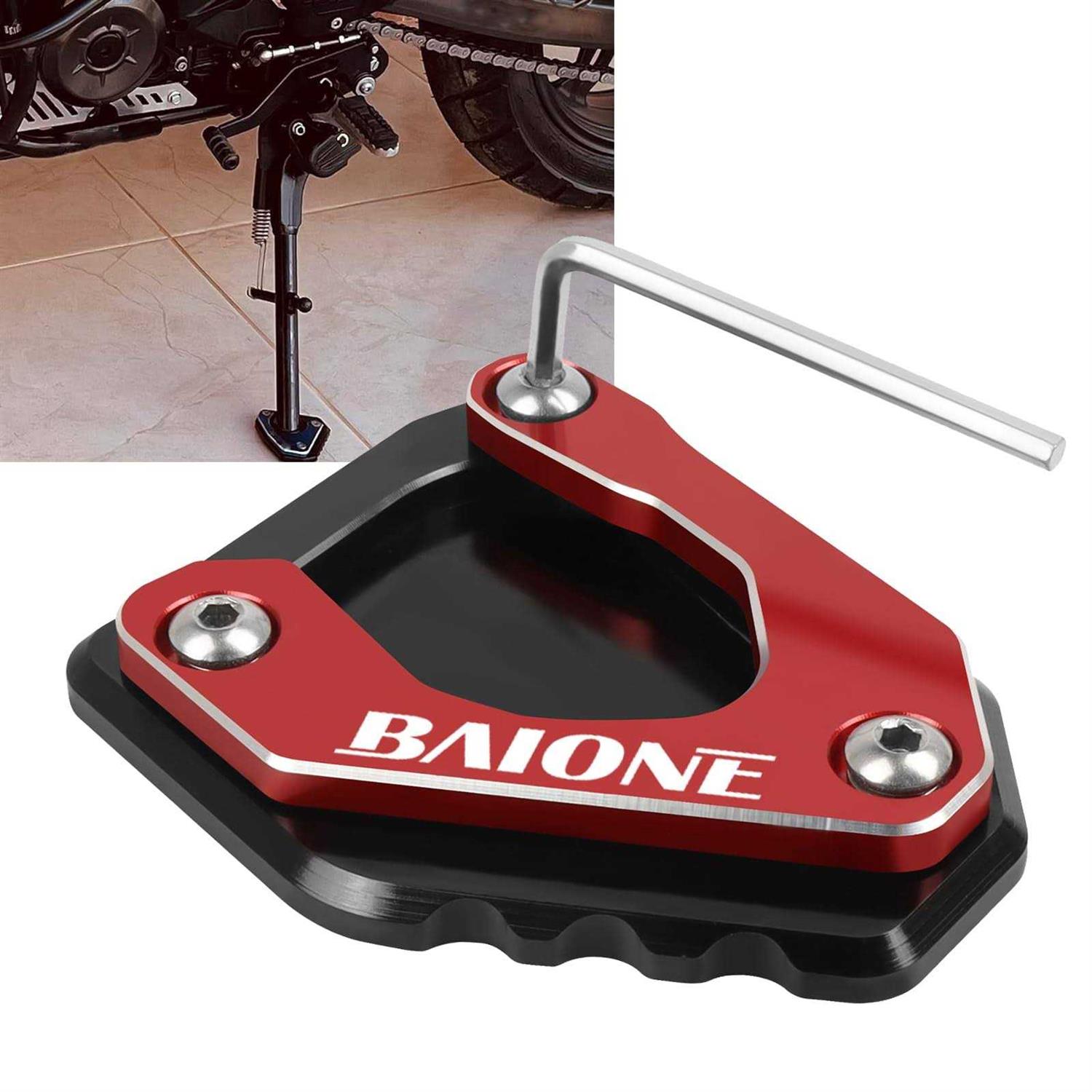 Worldmotop Motorcycle Kickstand Pad Support Foot Extension Enlarger for Bmw G310gs G310 Gs 2017-2021 Side Stand Plate Pad - MT - Mrs Treak