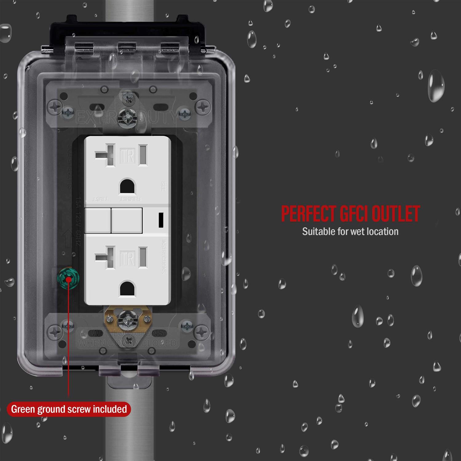 ENERLITES Weatherproof Outlet Box with Three 3/4-in Threaded Outlets Outdoor Electrical Box - MT - Mrs Treak