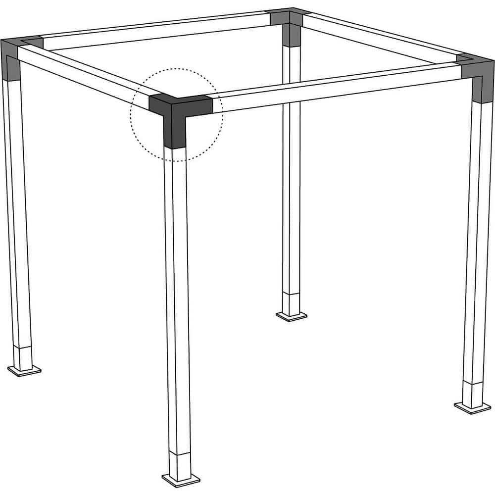 Wild Hog Linx T/Fit Black Steel Extension Bracket Pergola Wood Posts - MT - Mrs Treak