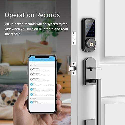 Electronic Deadbolt Door Lock Smart Wireless Anti-Theft Home Security Keyless Deadbolt Access Control System with 4 Remote Control - MT - Mrs Treak