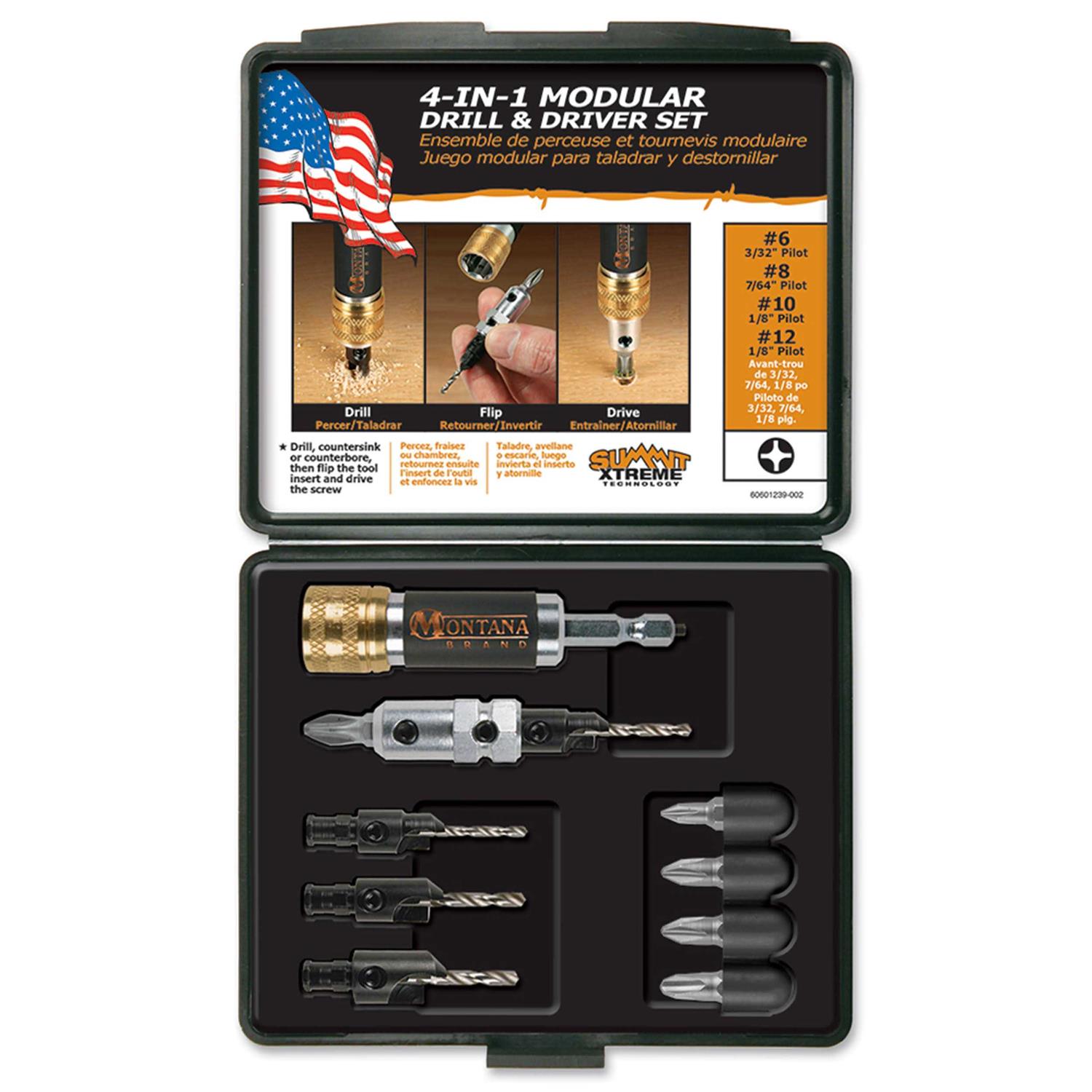 Montana Brand MB-63122 16 Piece Self-Centering Drill & Driver Set - MT - Mrs Treak