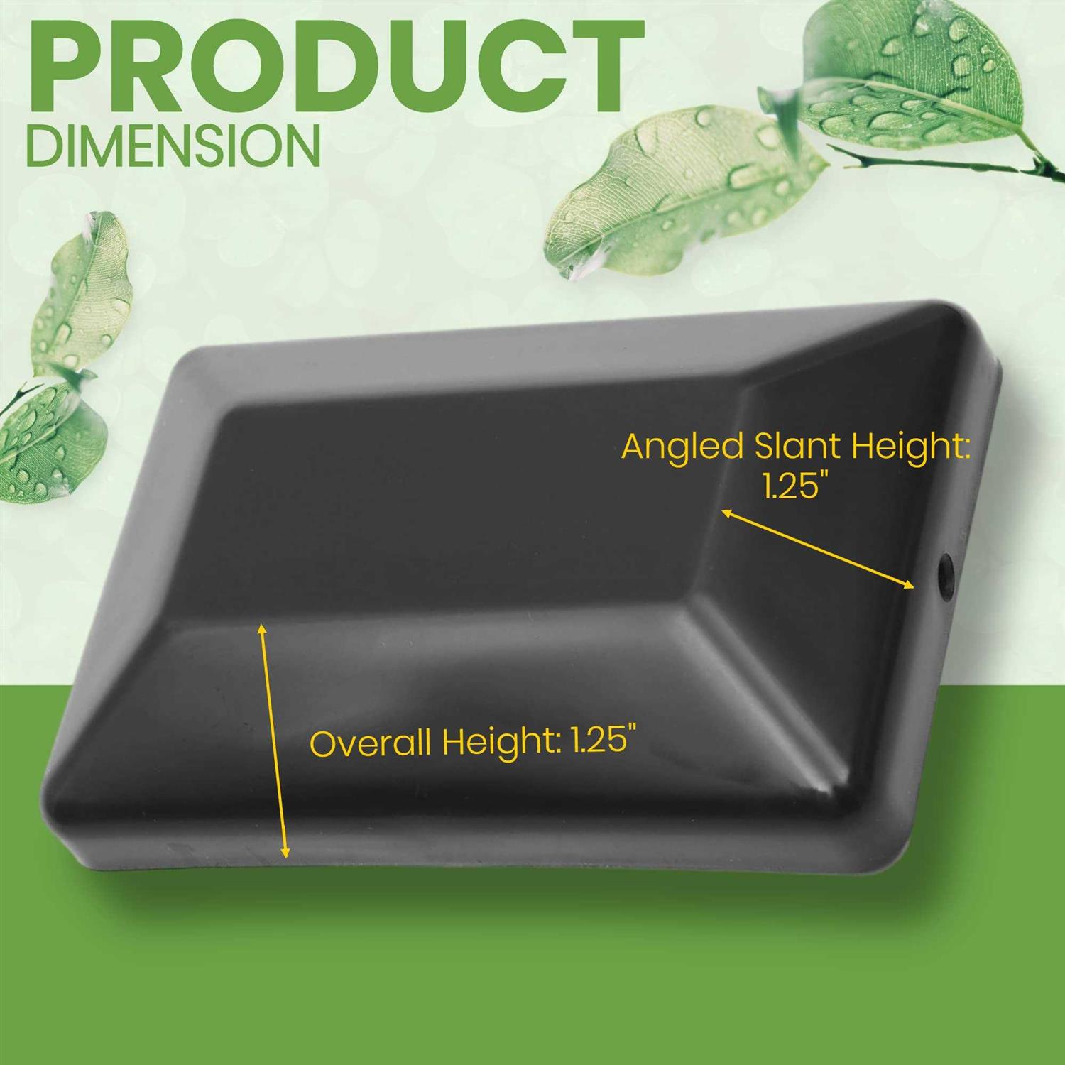 Tongass 4×4 Fence Post caps Made from Black Durable Plastic - MT - Mrs Treak