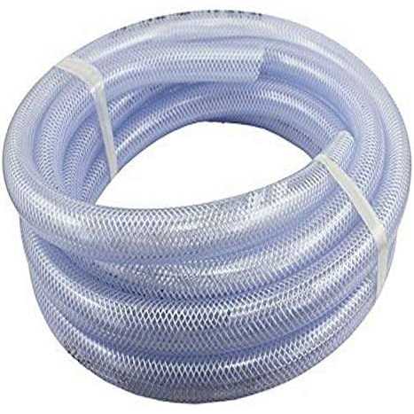 Duda Energy 25′ x ID High Pressure Braided Clear Flexible PVC Tubing Heavy Duty UV Chemical Resistant Vinyl Hose Water Oil - MT - Mrs Treak