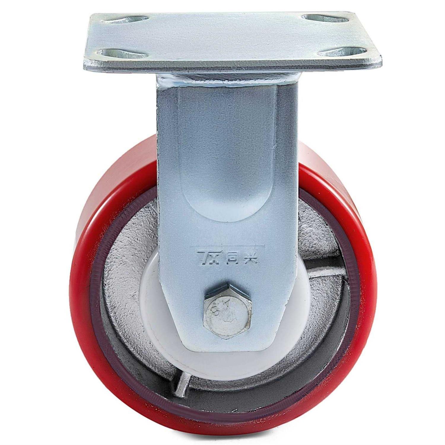 VEVOR 4 Pack 6 x 2 inch Caster Wheels 2 Rigid and 2 Swivel Casters with Side Brake Polyurethane Iron Core Plate 1000lbs Capacity Per Wheel JL6IN2WXPSJ2DXTXHV0 - MT - Mrs Treak