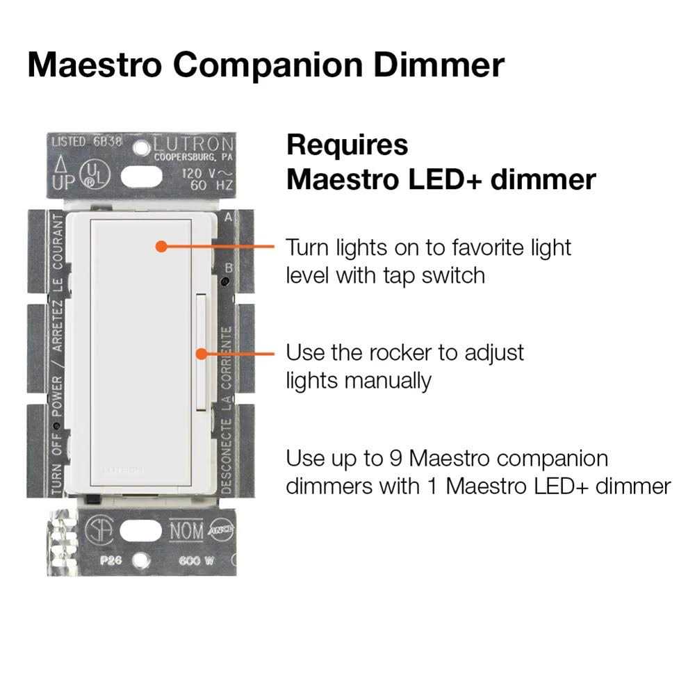 Lutron MA-PRO Maestro PRO LED Dimmer MA-PRO-WH - MT - Mrs Treak