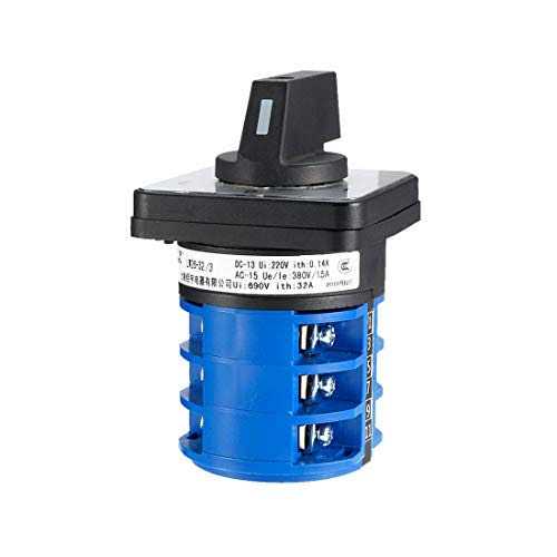 Victorshome Changeover Switch Lw28-32 3 Positions Terminals Universal Rotary Cam Selector Latching Switches 690V 32A - MT - Mrs Treak