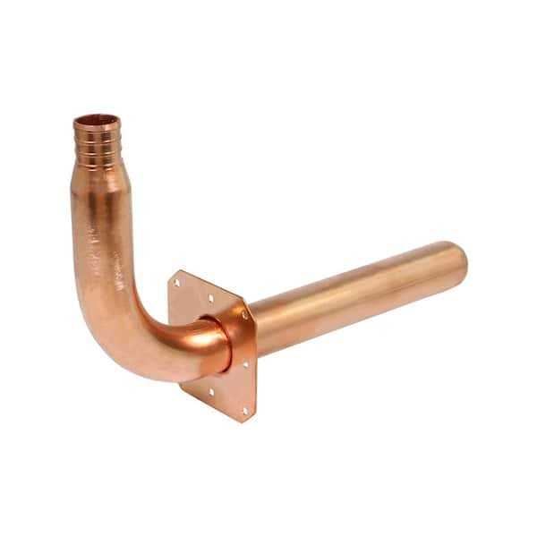 The Plumber’s Choice 8 in. x PEX Copper Stub Out 90° Elbow with Wall Flange - MT - Mrs Treak