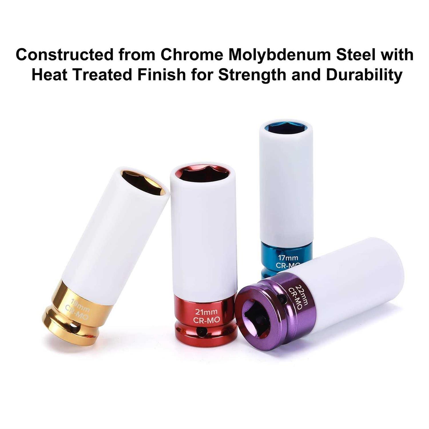 Mayouko 48 Pieces 3/8 Drive Impact Socket Set SAE/Metric - MT - Mrs Treak