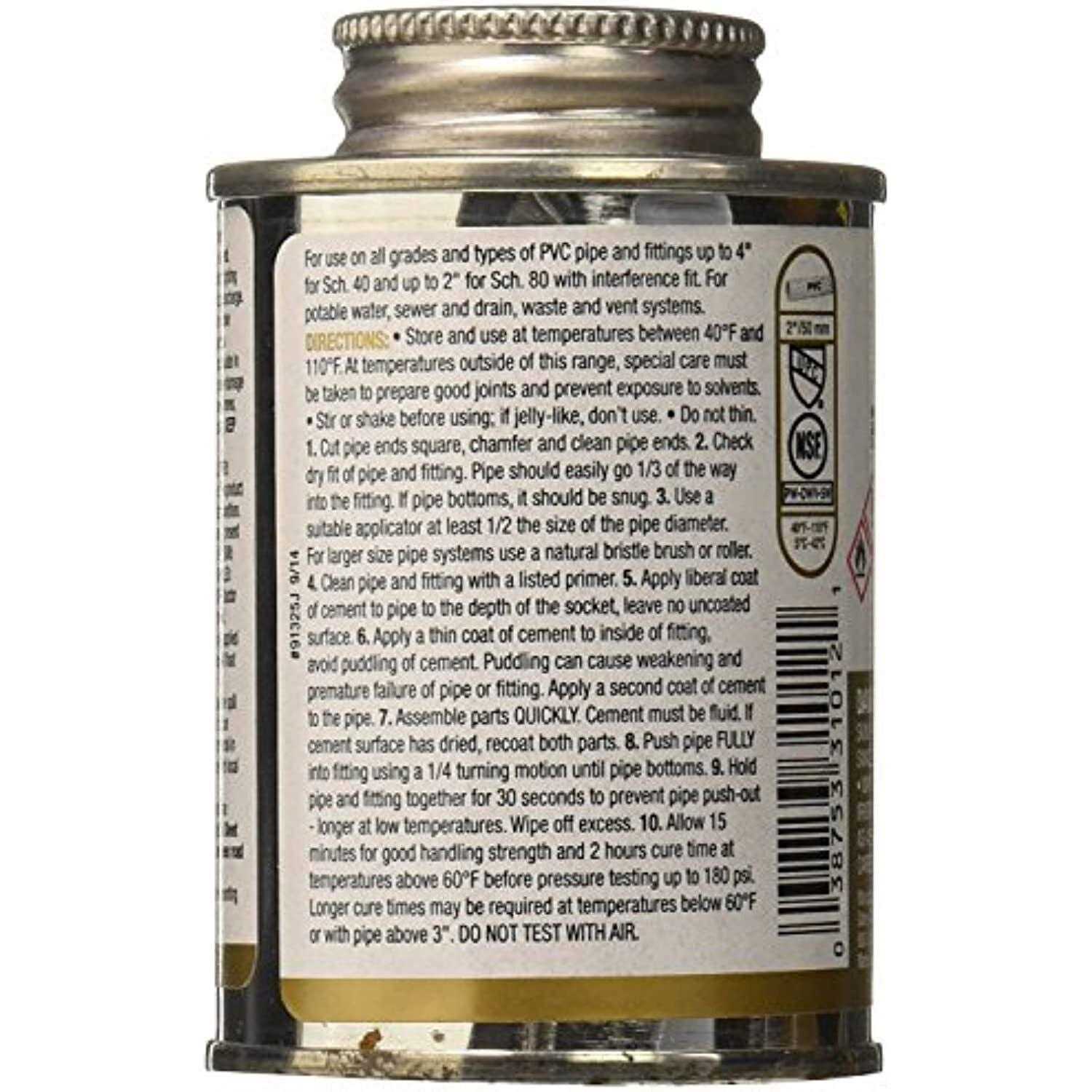 Oatey PVC Blue Lava Hot Cement. 8 oz 32161 - MT - Mrs Treak