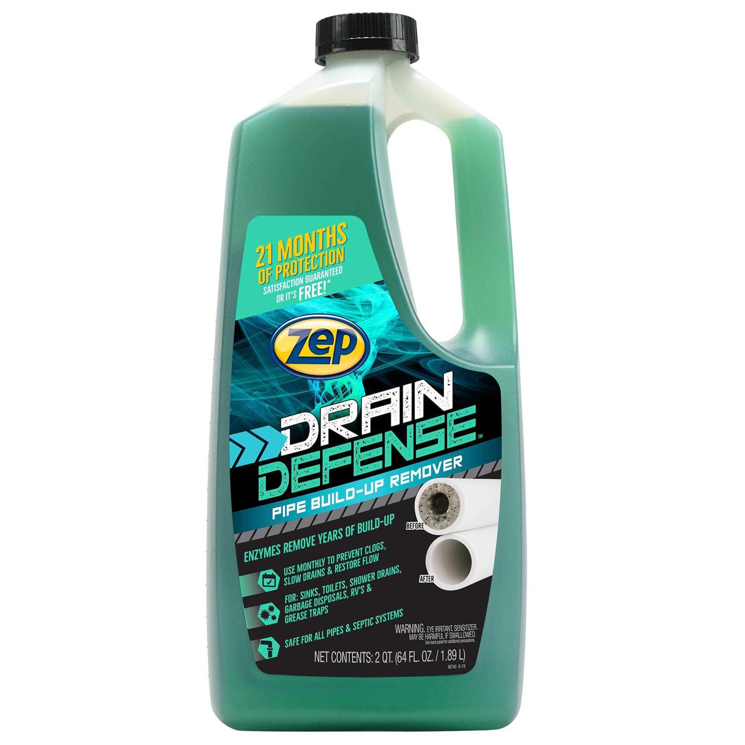 Zep Drain Defense Pipe Build-Up Remover 64 Ounces Zldc64 - MT - Mrs Treak