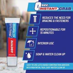 Loctite Power Grab Construction Adhesive All Purpose - MT - Mrs Treak
