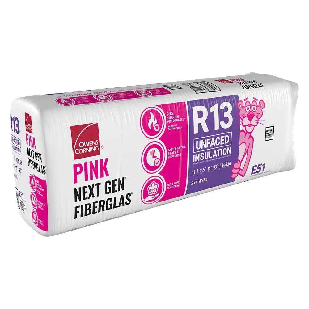 Owens Corning R-13 Kraft Faced Fiberglass Insulation Batt 23 in. x 93 - MT - Mrs Treak