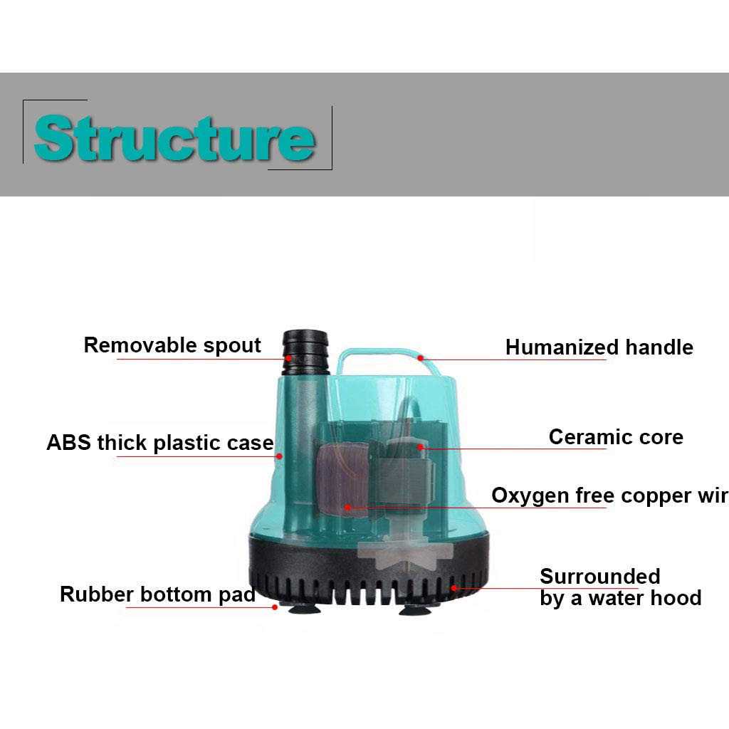 Upettools Submersible Water Pump Ultra Silence Circulation Multifunctional Water Pump with Handle for Pond - MT - Mrs Treak