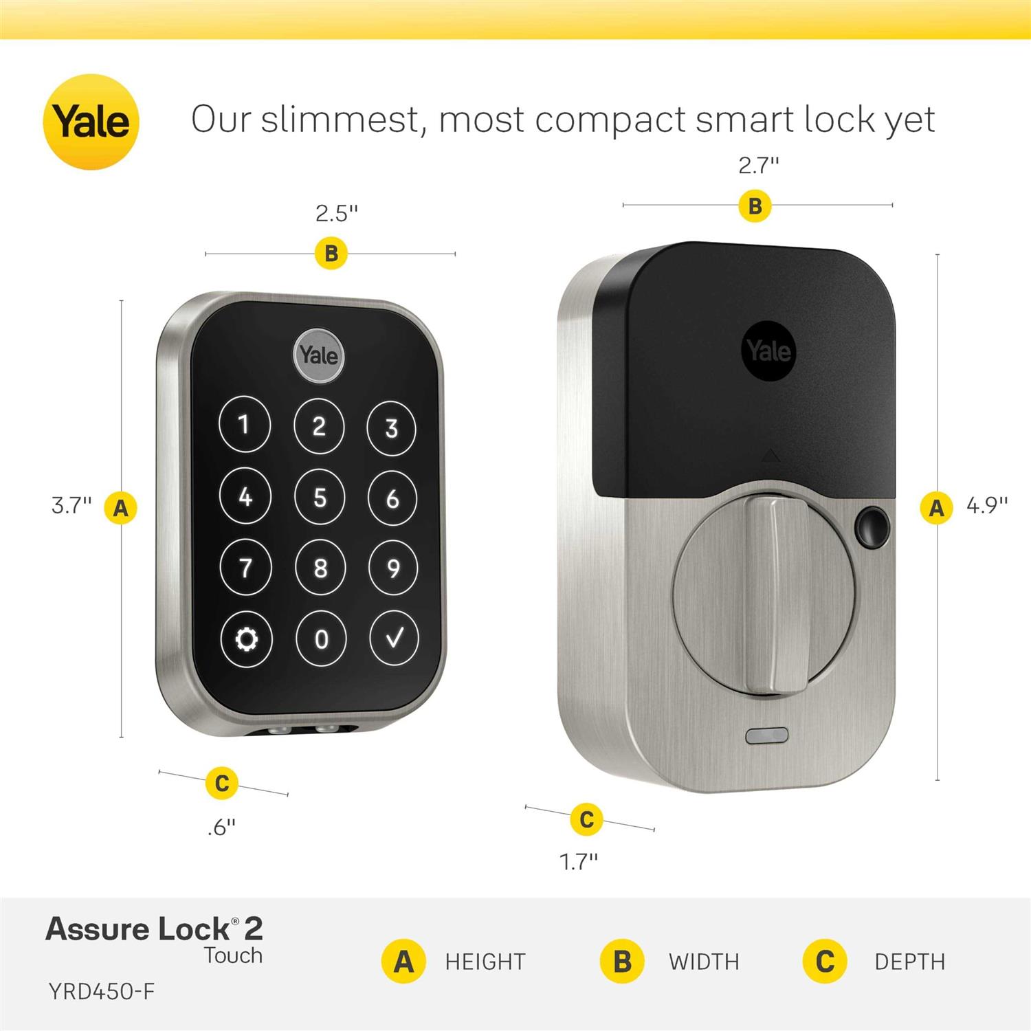 Yale Assure Lock 2 Touch with Bluetooth - MT - Mrs Treak