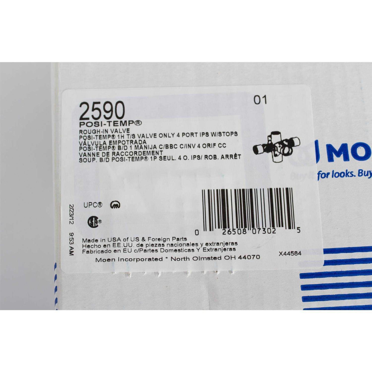 Moen M-Pact Posi-Temp IPS Connection Includes Pressure Balancing 2510 - MT - Mrs Treak