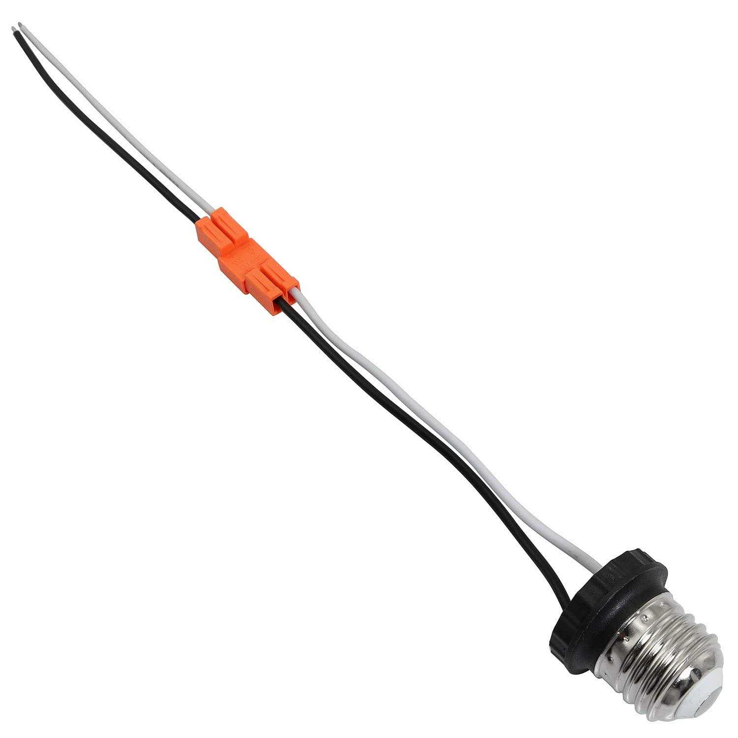 Longdex 12pcs Lamp Base Waterproof Black Pigtail Lamp Holder Socket 250V 6A - MT - Mrs Treak