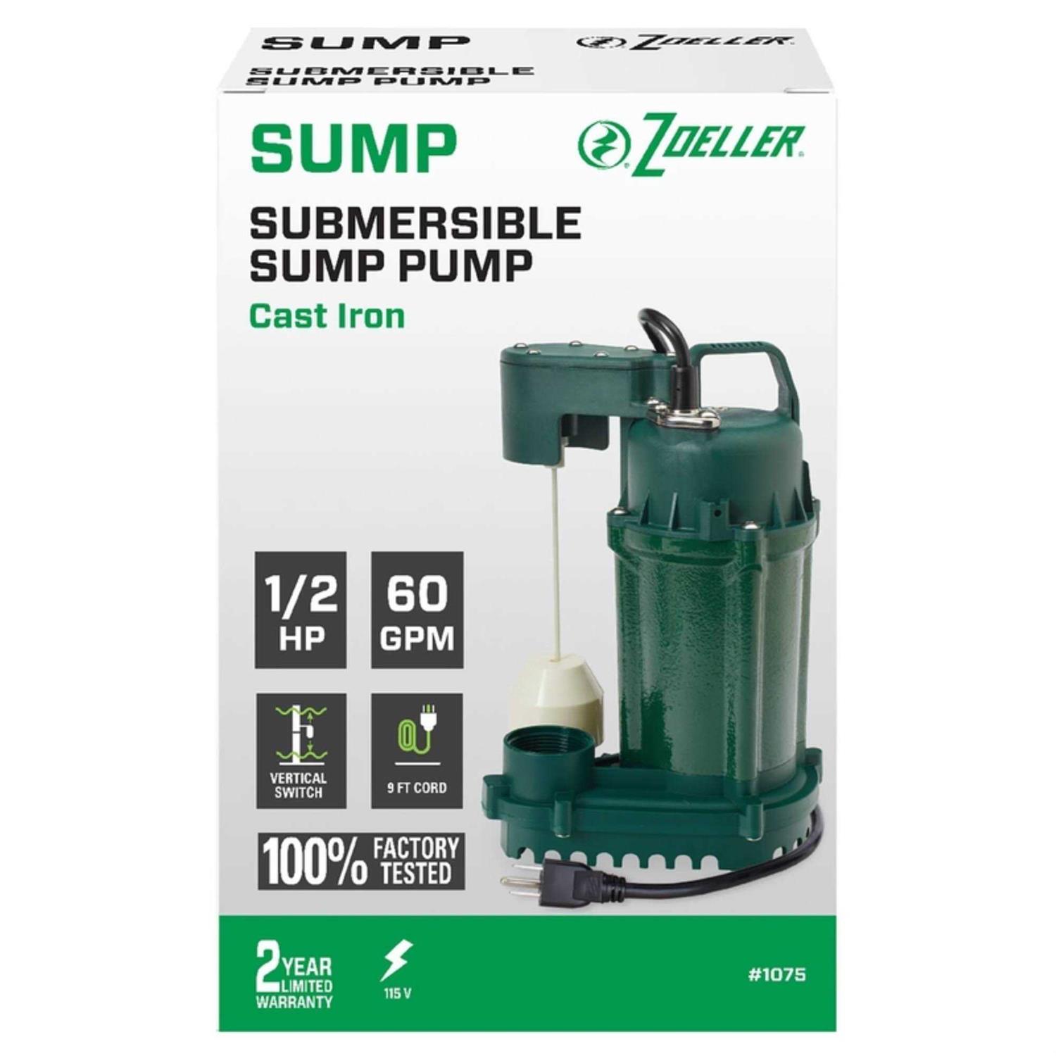 Zoeller 1/2 HP Cast Iron Automatic Sewage Pump 266-0005 - MT - Mrs Treak
