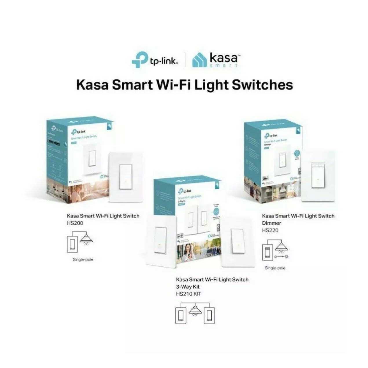TP-Link HS210 Kasa Smart Wi-Fi Light Switch - MT - Mrs Treak