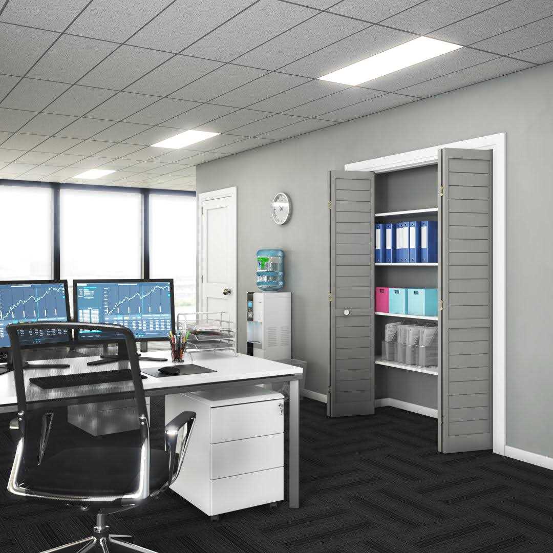 EightDoors 80-in Gray 2-panel Square Solid Core Prefinished Pine Wood Bifold Door Hardware Included - MT - Mrs Treak