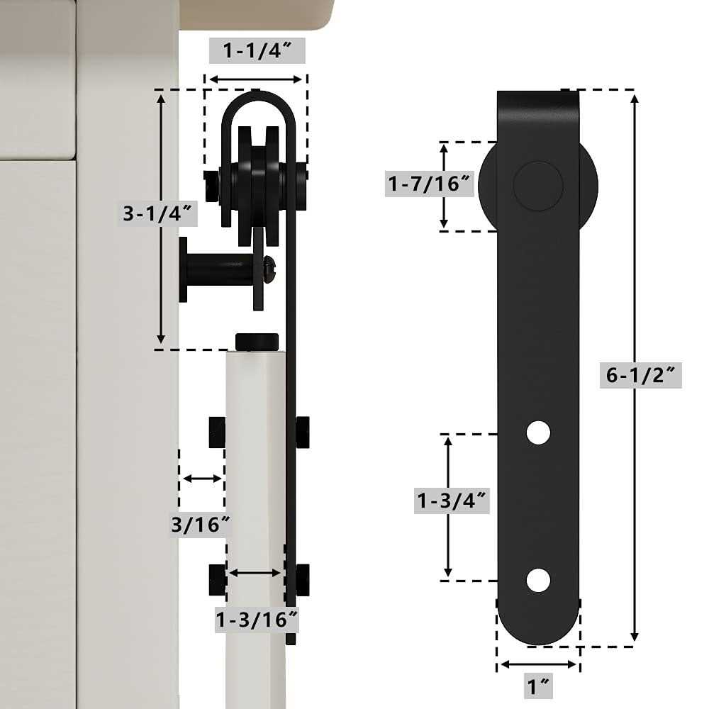 skysen Single Door Cabinet Sliding Barn Door Hardware Kit Super Mini Sliding Door Hardware for Wardrobe Cabinet TV Stand - MT - Mrs Treak