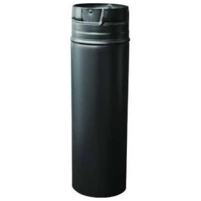 DuraVent PelletVent 4 inch Diameter Black Increaser Tee with Clean 4PVL-T3B - MT - Mrs Treak