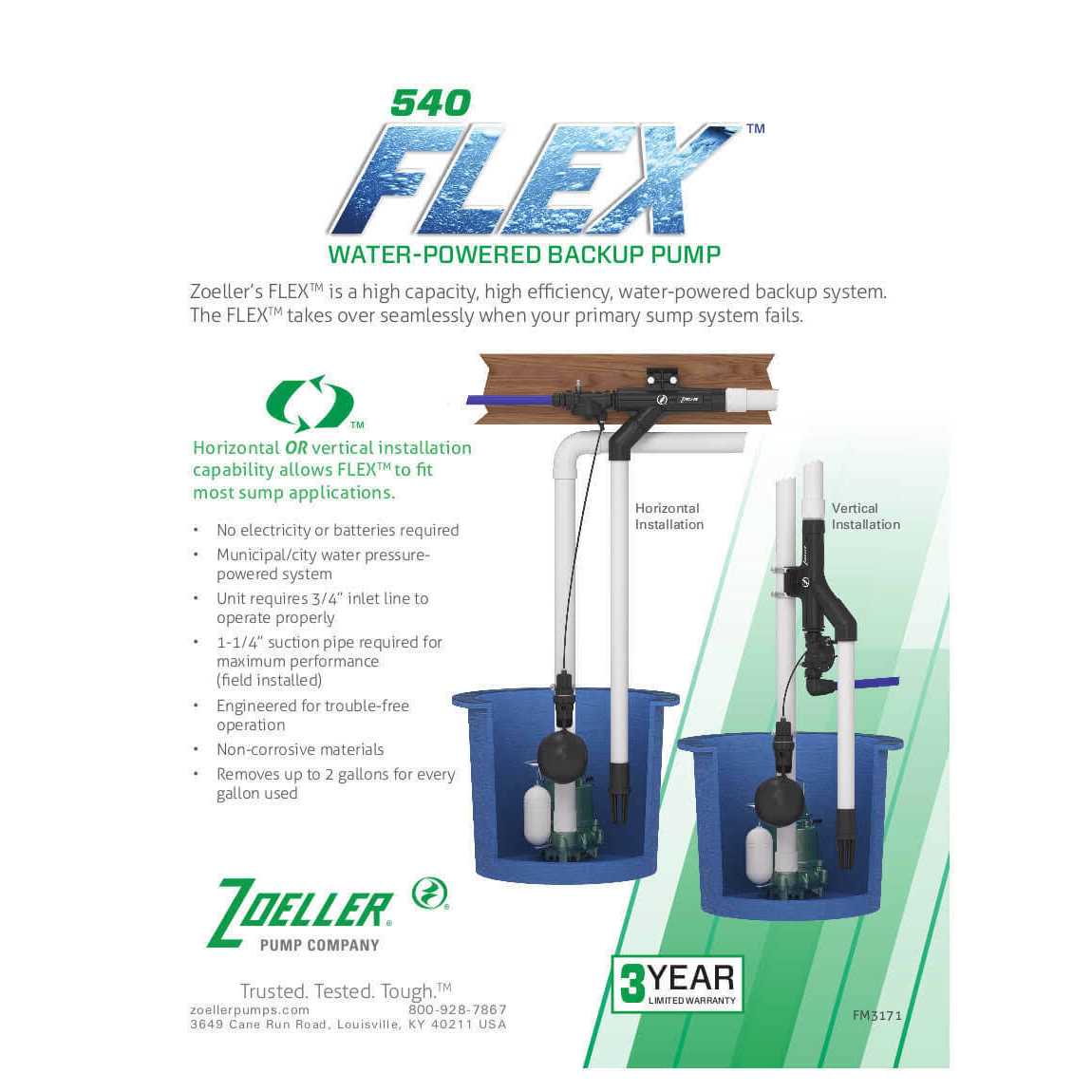 Zoeller 507-0005 Basement Sentry 12V Backup Sump Pump - MT - Mrs Treak