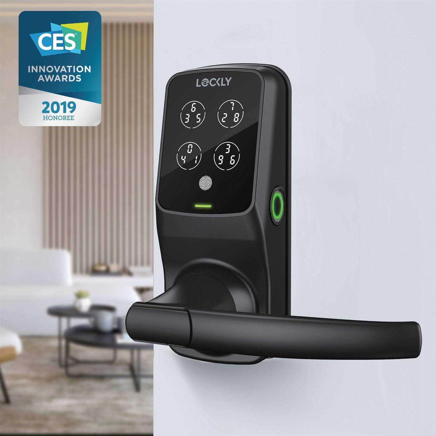 Lockly Flex Touch Satin Nickel Single-Cylinder Bluetooth Mobile App Controlled Deadbolt Lock with Biometric 3D Fingerprint - MT - Mrs Treak