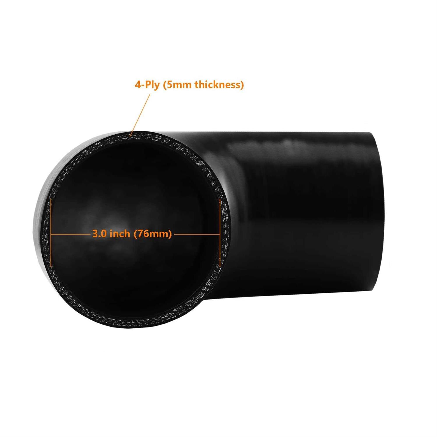 Ucreative 90 Degree Elbow 4-ply High Performance Coupler Silicone Hose - MT - Mrs Treak