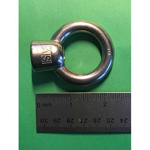 US Stainless Stainless Steel 316 Lifting Eye Nut UNC Marine Grade - MT - Mrs Treak