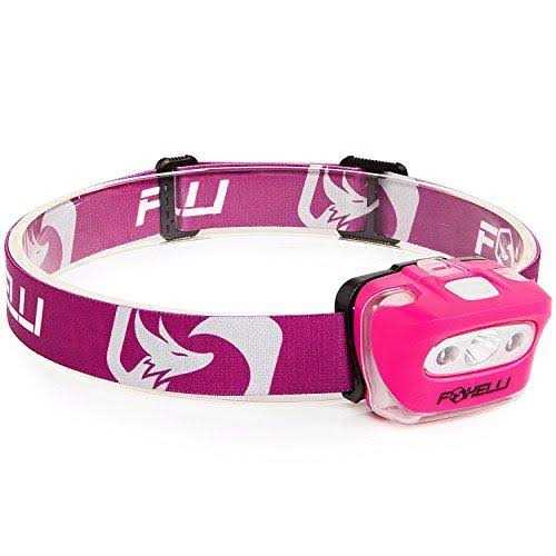 Foxelli LED Headlamp Flashlight for Adults & Kids Running Camping Hiking Head Lamp with White & Red Light - MT - Mrs Treak