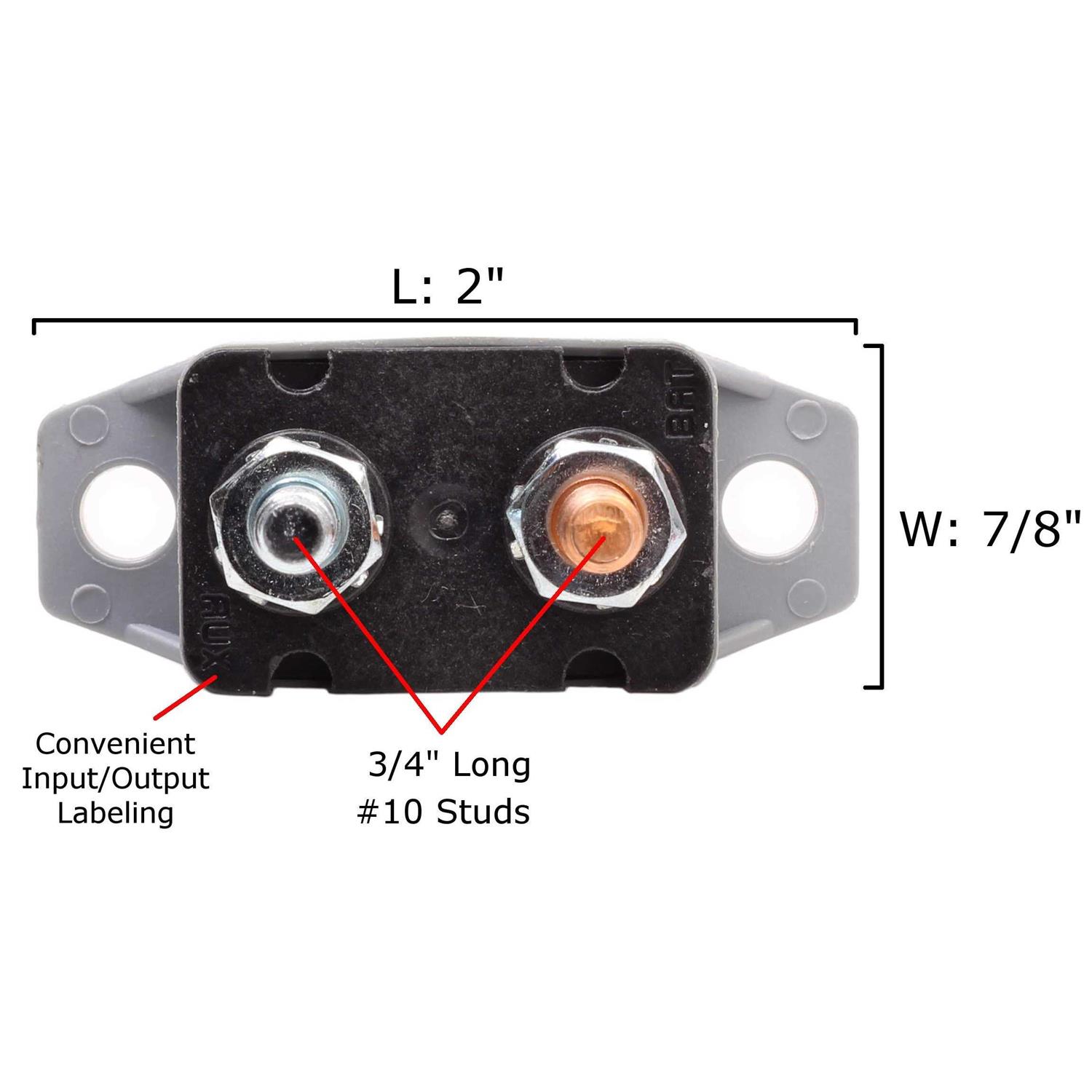 Fastronix 12V Type 1 Automatic Reset Circuit Breaker with Cover - MT - Mrs Treak