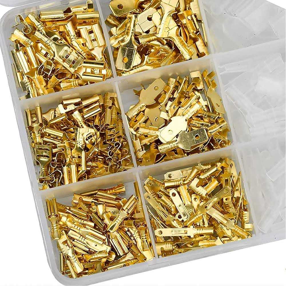 MMOBIEL 170 Pcs Assortment Copper Battery Cable Ends Heavy Duty Wire Lugs AWG4 - MT - Mrs Treak