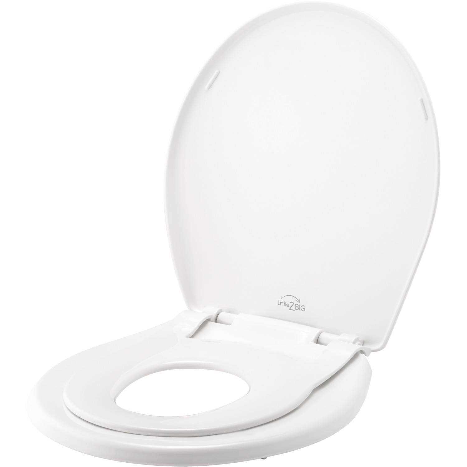 Mayfair Little2Big 000 Toilet Seat with Built-In Potty Training Seat, Slow-Close, and will Never Loosen - MT - Mrs Treak