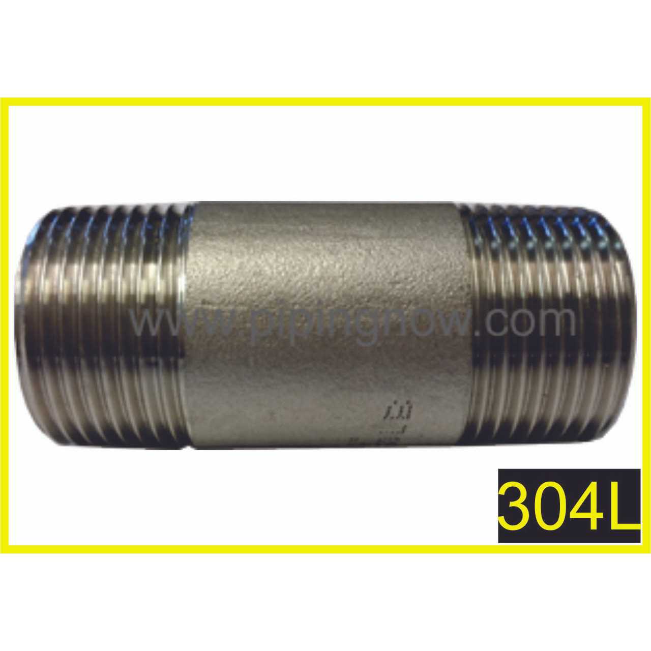 Merit Brass 304 Stainless Steel Pipe Nipple - MT - Mrs Treak