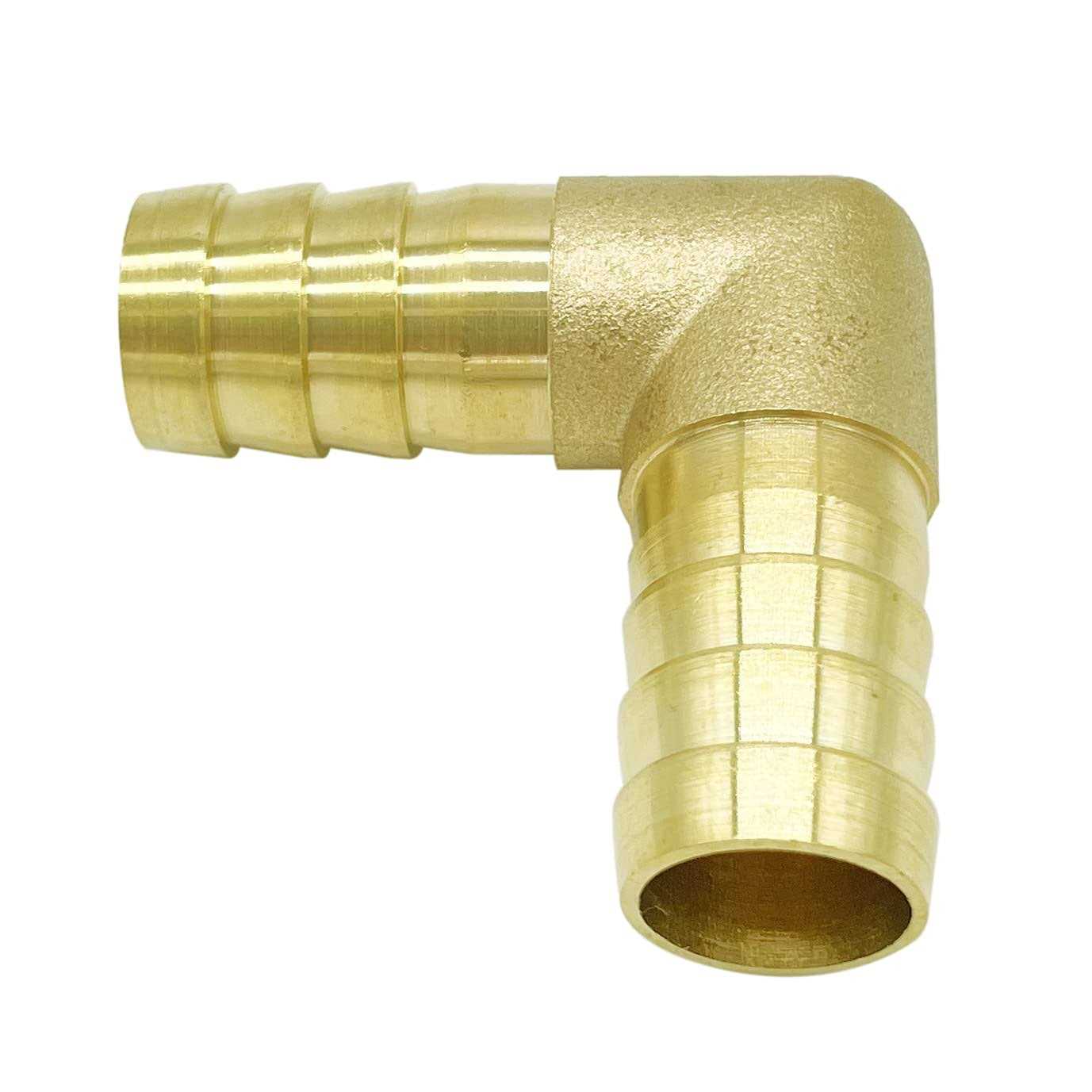 Metaland Brass Hose Barb Elbow 90 Degree L Right Angle Barbed Fitting Water Fuel Air - MT - Mrs Treak