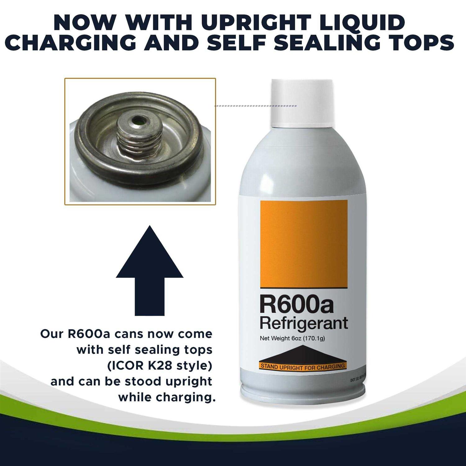 Leak Saver R290 Refrigerant 8oz Upright Charging Self Sealing Can - MT - Mrs Treak